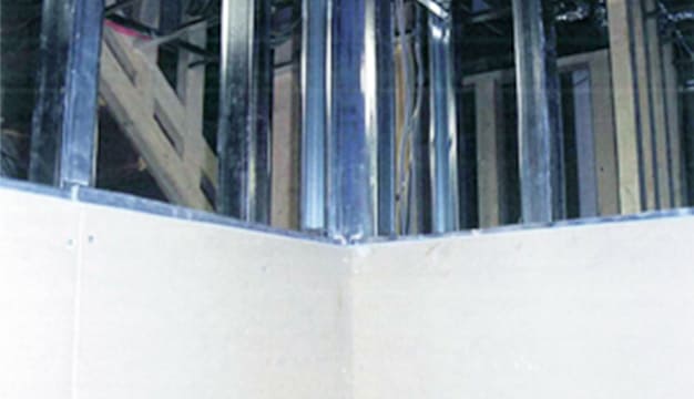 X線防護工事　壁施工例